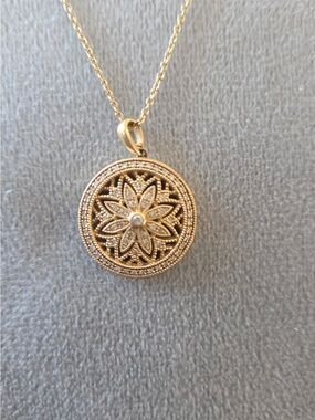 Effy Gold Floral Medallion Necklace